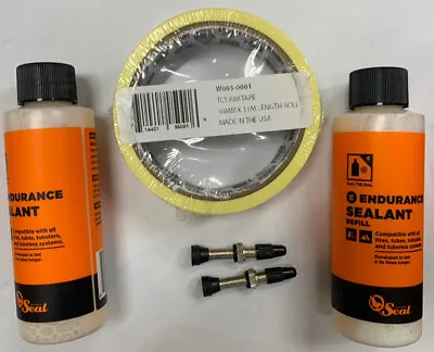 WTB Orange Seal Bike Rim Tape Tubeless Kit 35mm Valve Stems 26mm X 11m Tape MTB • $37