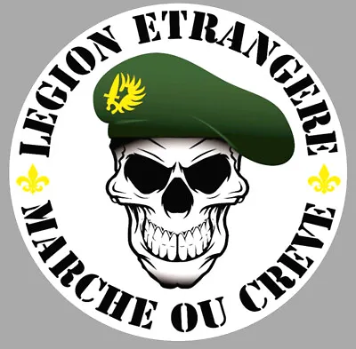 Foreign Legion Sticker March Or Creve Coat Of Arms Army Paratrooper La158 • $5.22