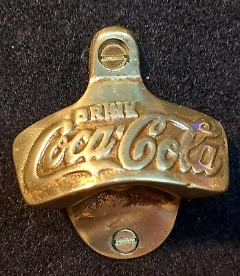 Vintage Drink Coca-Cola Soild Brass Wall Mount Bottle Opener • $35