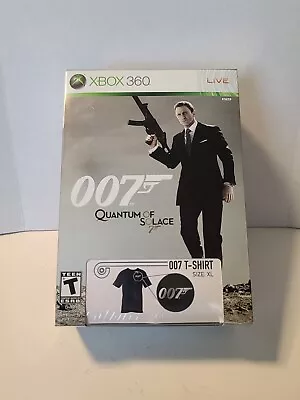 JAMES BOND 007: QUANTUM OF SOLACE Xbox 360 Bundle + T-SHIRT NEW FACTORY SEALED! • $159.95