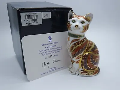 £99.99 • Buy Royal Crown Derby Limited Edition Marmaduke Cat Paperweight 377/2500 Signed