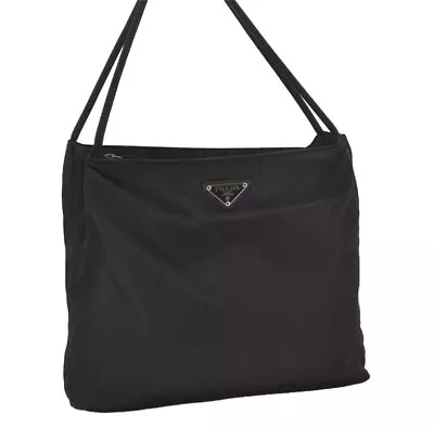 Authentic PRADA Nylon Tessuto Shoulder Hand Bag Purse Black 0564J • $190