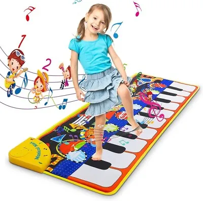 Piano Mat Keyboard Play Mat Music Dance Mat With 10 Keys Piano Mat 8 Selectabl • £11.99