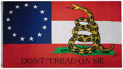 4X6 FT Stars And Bars 13 First National Gadsden Don't Tread On Me Flag Grommet • $32.88