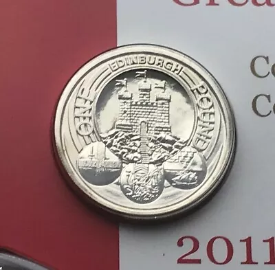 ~Simply Coins~ 2011 EDINBURGH 1 ONE POUND COIN  BRILLIANT UNCIRCULATED BU  • £39.50