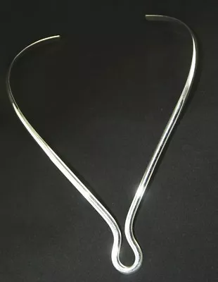 $15.95 • Buy .925 Sterling Silver Plated Choker Collar Necklace V Shape Shiny Fashion Jewelry