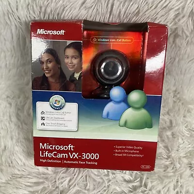 Microsoft LifeCam VX-3000 Webcam - Windows Vista Compatible Web Cam Factory Seal • $12.95