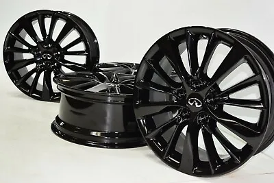 18  INFINITI Q50 Q50s Factory OEM Factory Black Original Alloy Wheels Rims 73800 • $1595