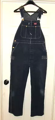 Dickies Overalls Men's 38x32 Dark Wash Denim Blue Jean Bibs Workwear • $22.74