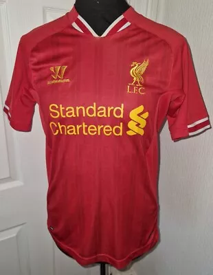 LIVERPOOL 2013/14 Red Warrior Short Sleeve Home Football Shirt Size Men's Small • £15.96