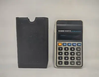 $14.99 • Buy Vintage Casio Memory-8S Electronic Calculator With Case & Batteries 1975 TESTED