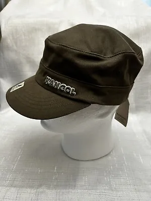 Kangol 9720BC Cotton Twill Army Olive Cadet Flexfit Hat Cap Size S/M • $39.99