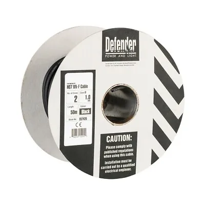 £24.99 • Buy Defender 50m Drum 1.0mm H07 Rn-f 2 Core Cable Construction Duty 110/ 240v E87420