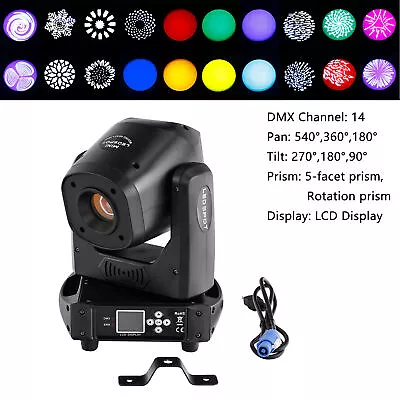 200W LED Moving Head Stage Light DMX DJ 5 Facet Prism 13 Gobo Stage Beam Light • $198.99