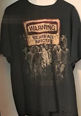 The Walking Dead WARNING 'We Are All Infected'  Official AMC 2012 T-Shirt  2XL  • $16
