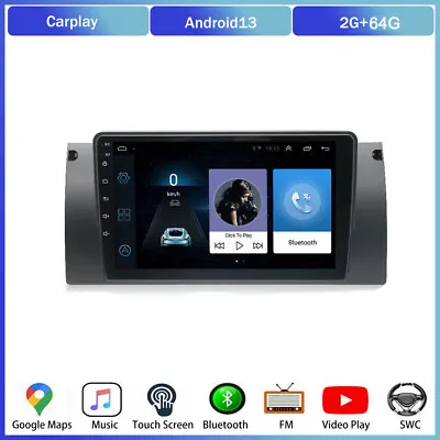 2+64G For BMW E38 E39 E53 X5 Android 13 Car Stereo Carplay GPS Navi Radio Camera • $129.37