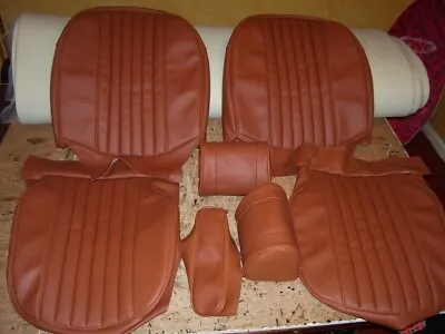 Mgb Roadster SEATS COVERS  Autumn Vinyl + Headrest Covers...FITS Seats 1970-1981 • $292.47