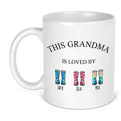 Personalised Nanny Is Loved By Mug Mother's Day Gift Mothers Day Mug Mammy Gi • £7.99