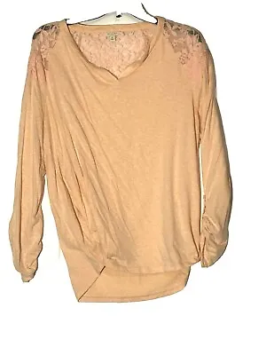 $9.99 • Buy Sonoma Pink Long Sleeve Shirt With Lace Around Neck - Sz XL