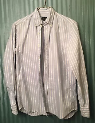 J. Crew Long Sleeve 100% Cotton Button Down Blue Shirt Men Slim Fit Sz M • $17