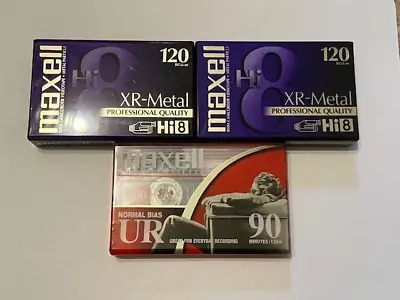 2 Maxell XR-Metal Hi8 120 Digital 8mm Camcorder Video Cassette Plus 1 UR 90min • $20