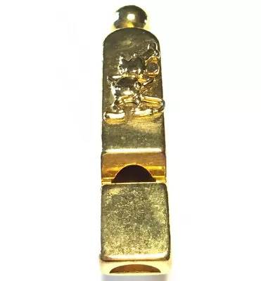 Vintage Disney Mickey Railway Train Gold Tone Whistle - 2  WDW • $49.99