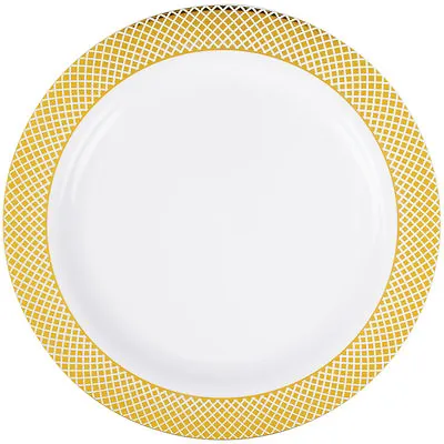 120 Ct. 9  Dinner Plates China Look Masterpiece Style Wedding Disposable Plastic • $79.99