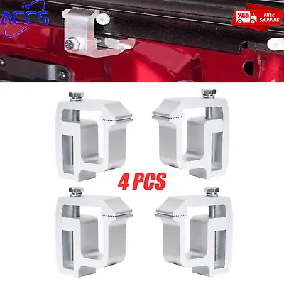 4 Pcs Truck Cap Topper Camper Aluminum Shell Mounting Clamps Heavy Duty Sliver • $19.07