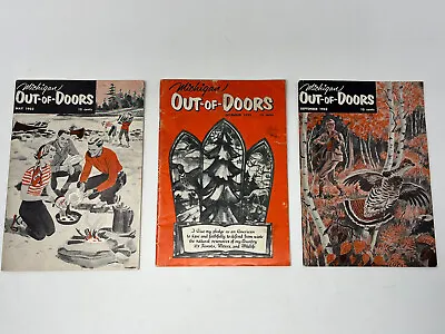 Michigan Out Of Doors Magazine  Lot Of 3 September 1952 Vintage • $70