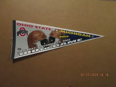 NCAA Ohio State Vs. Michigan Vintage 2003 100TH Game Team Logos Pennant • $32