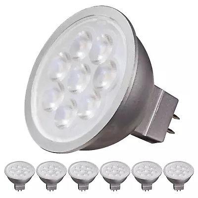 6 Pack Satco S9496 40 Degree Flood FL LED 6.5W =50W 12V MR16 2-Pin GU5.3 3000K • $41