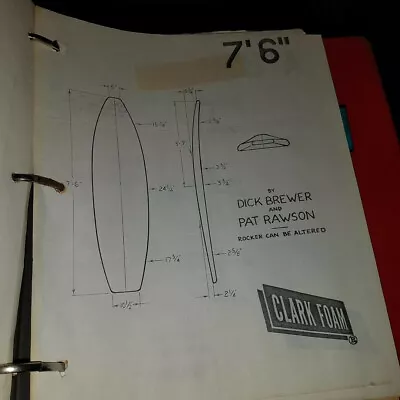 Clark Foam Surfboard“vintage Flyer ORIGINAL 7’6  I HAVE 50 DIFFERENT ONES • $7.50