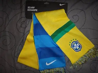 $18 • Buy Nike Authentic Replyca Brasil Brazil Soccer Team Scarf One Size Men Nwt $30.00