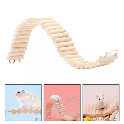 £8.71 • Buy Hamster Wooden Bridge Pet Wooden Ladder Hamster Cage Playingthing