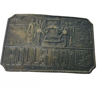 Rolls Royce Old Automotive Car Springfield Mass Belt Buckle Bronze Metal Vintage • $14