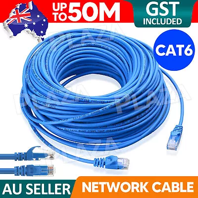 Cat6 Network Cable Up To 50m Cat6 Network Ethernet Lan Cables 100M/1000Mbps MEL • $6.85