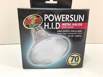 New! Powersun H.I.D. *Zoo-Med* Reptile Aquarium Metal Halide Light UVB Lamp 70W  • $94.99