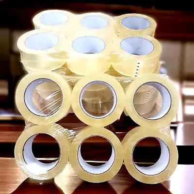 6 Rolls Strong Carton Sealing Clear Packing Tape Box Shipping 2  X 110 Yards • $19.85