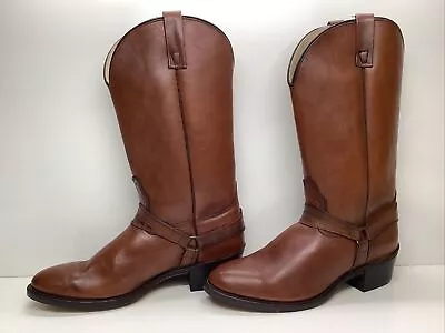 Vtg Mens Acme Cowboy Harness Brown Boots Size 11 D • $119.99