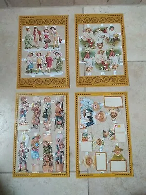 4 X Mamelok Embossed Die Cut Victorian Children Scraps Scrap Reliefs Decoupage • £3.99