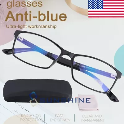 Anti Fatigue Blue Light Blocking Gaming Glasses Computer UV Protection Filter • $13.59