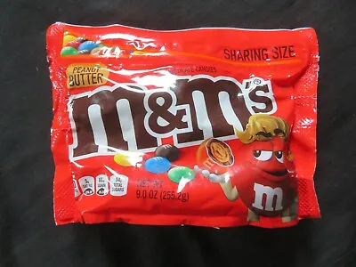 (1) Bag Of M&M's Peanut Butter Candies 9 Oz Sharing Size Resealable Bag ! • $9.95