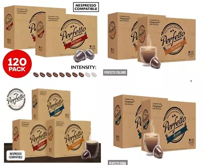 $37 • Buy Perfetto Nespresso Compatible Coffee Pods Capsules Various Flavors 120 Packs