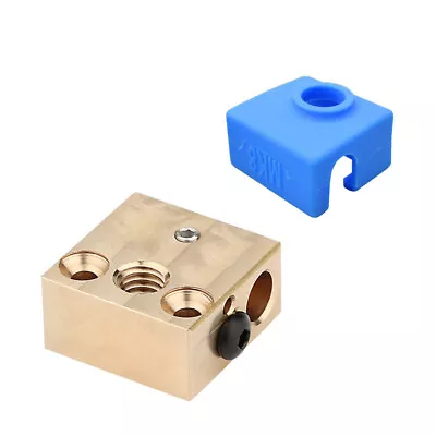 Heater Block+Silicone Shell Case For CR10/E3D V6 Hotend 3D Printer MK8 Nozzle A • $19.58