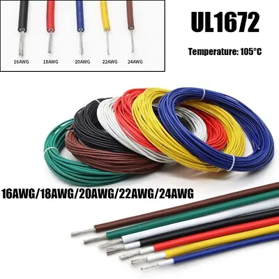 PVC Double Layer Insulated Electronic Wire 16AWG-24AWG Copper Tinned Wire Cable • £2.21
