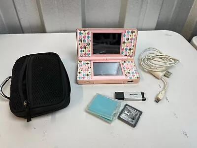 Nintendo DS Lite Handheld Console Pink Original Case Charger USB & R4 Cart • $140