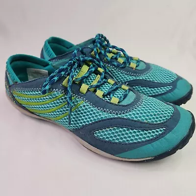 Merrell Shoes Womens Teal Pace Glove Barefoot Athletic Ultralight Sneakers 7.5 • $24