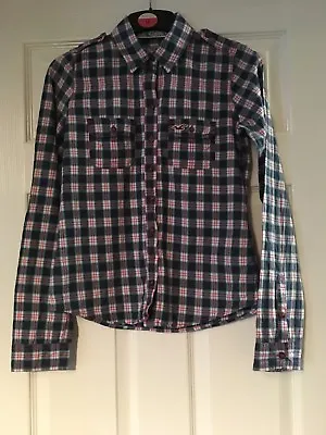 £9.95 • Buy Hollister Ladies/girls Long Sleeved Checked Shirt/blouse Size Small