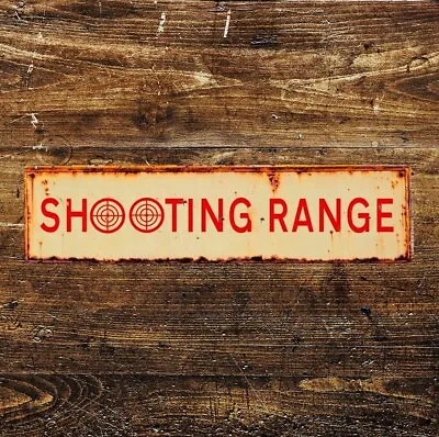 Shooting Range - Metal Long Sign Plaque • £3.99