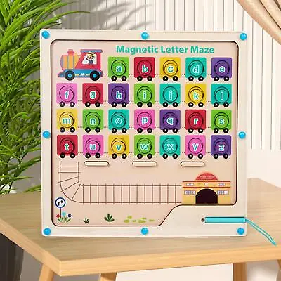 Magnetic Alphabet Maze Board Fine Motor Skill Interactive Magnetic Letter Board • £20.27